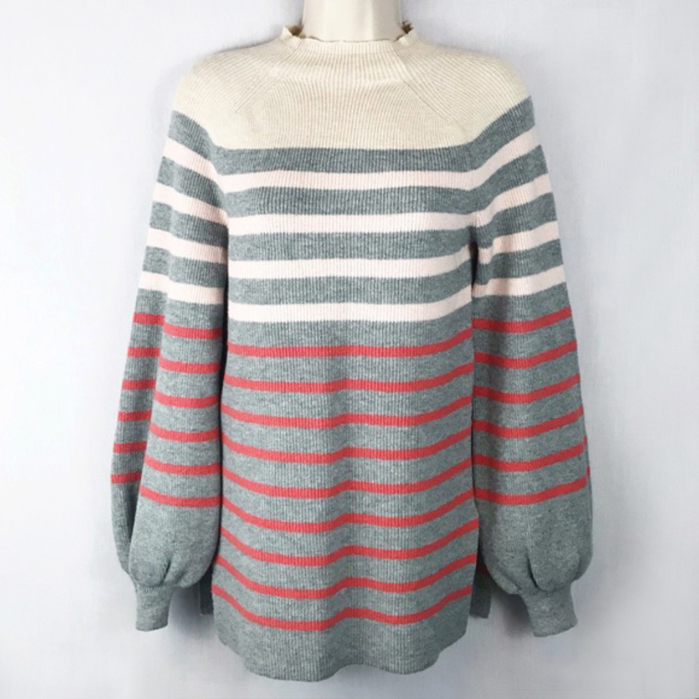 LOFT | High neck sweater with bishop sleeves